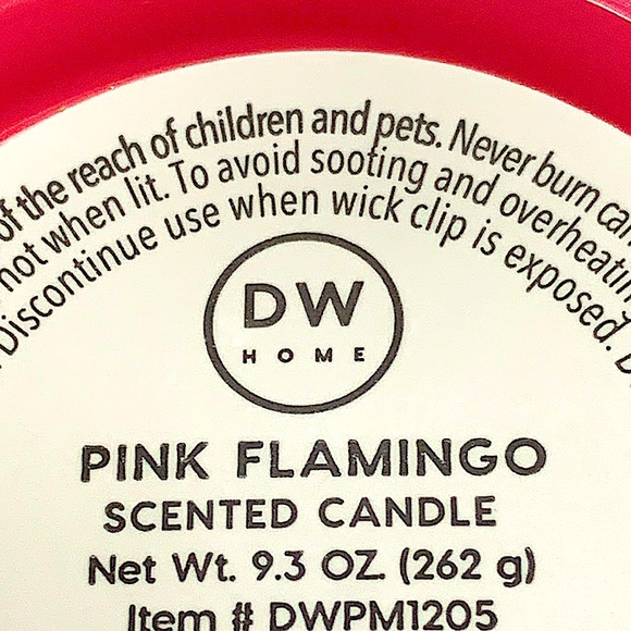 DW HOME CANDLE PINK FLAMINGO RICHLY SCENTED NEW 1 WICK NEW 9.3 oz NEW - Picture 4 of 4